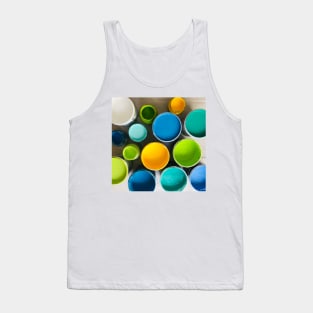 Paint Pots. Yellow, Blue, Green. Tank Top